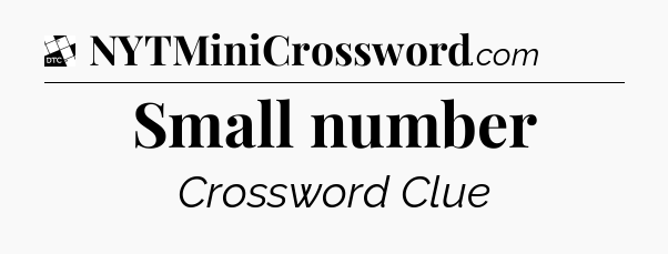 Small number - Daily Themed Classic Crossword