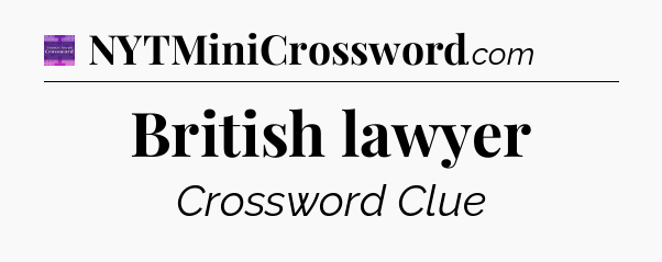 British lawyer - Thomas Joseph Crossword