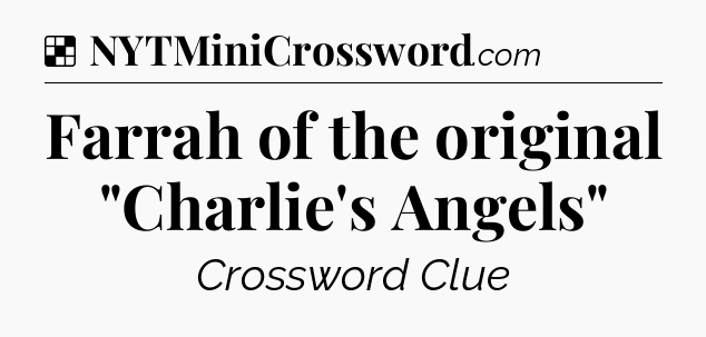 Solution: Farrah of the original 