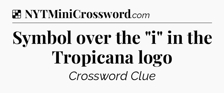 Solution: Symbol over the 