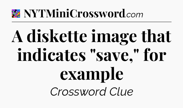 A diskette image that indicates 