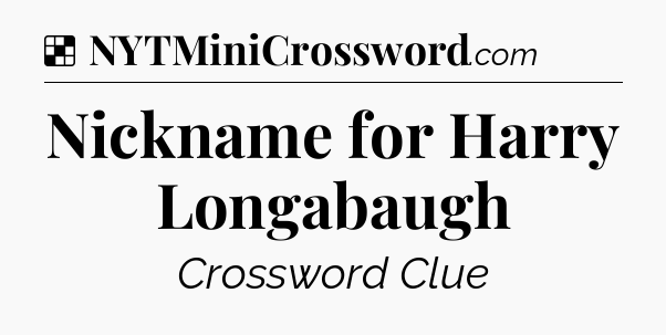 Solution: Nickname for Harry Longabaugh - NYT Crossword