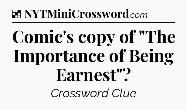 Solution: Comic's copy of 