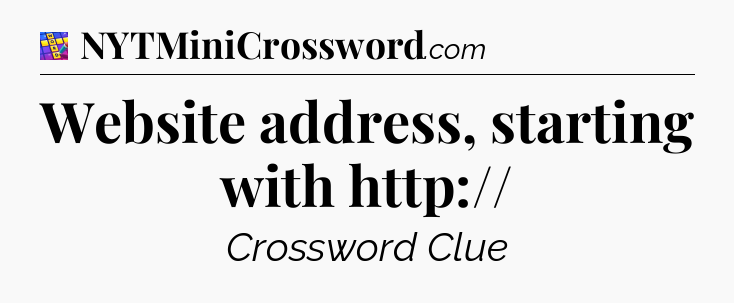 Website address, starting with http:// Codycross