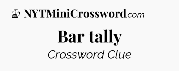 Bar tally - Daily Themed Classic Crossword