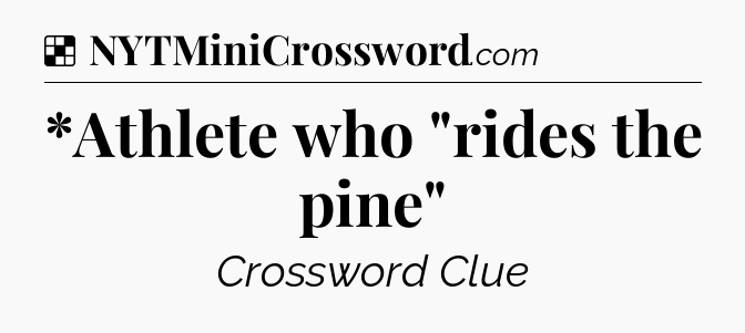 Solution: *Athlete who 