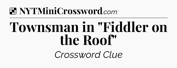 Solution: Townsman in 