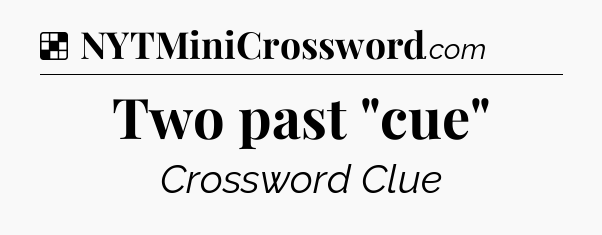 Solution: Two past 