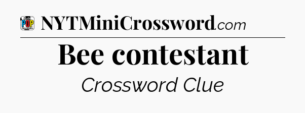 Bee contestant Crossword Clue