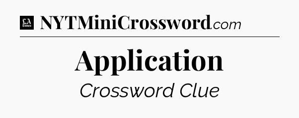 Application - LA Times Crossword