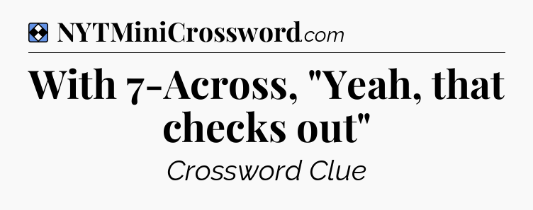 Solution: With 7-Across, 