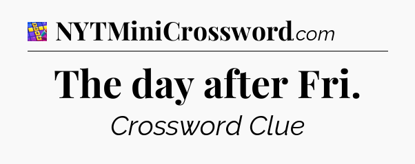 The day after Fri Codycross