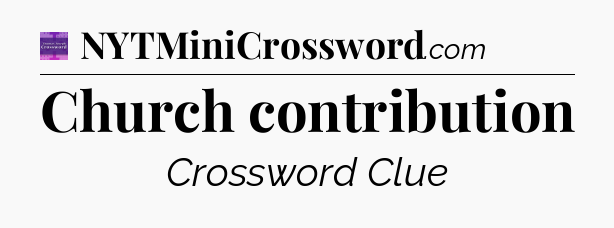 Church contribution - Thomas Joseph Crossword