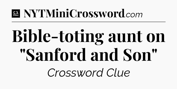 Bible-toting aunt on 