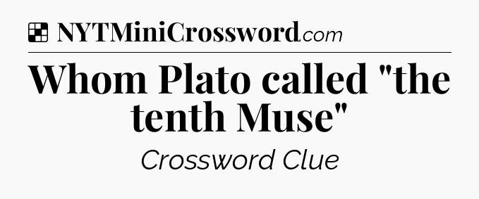 Solution: Whom Plato called 