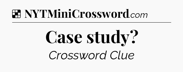 Solution: Case study - NYT Crossword
