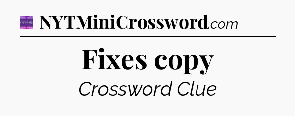 Fixes copy - Thomas Joseph Crossword