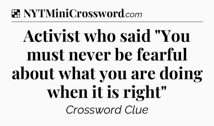 Solution: Activist who said 