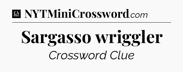 Sargasso wriggler - LA Times Crossword