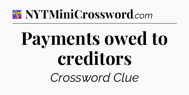 Payments owed to creditors Codycross