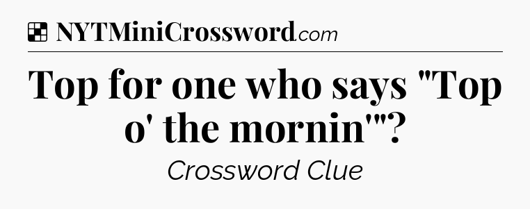 Solution: Top for one who says 
