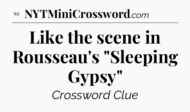 Like the scene in Rousseau's 