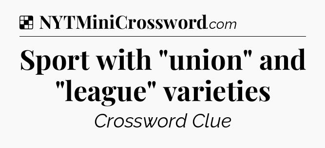 Solution: Sport with 