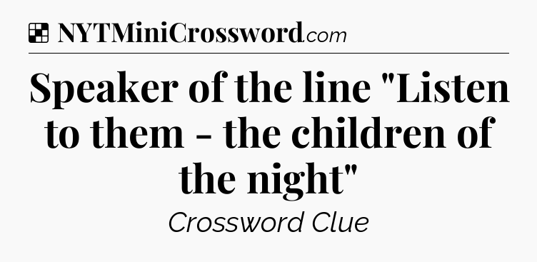 Solution: Speaker of the line 