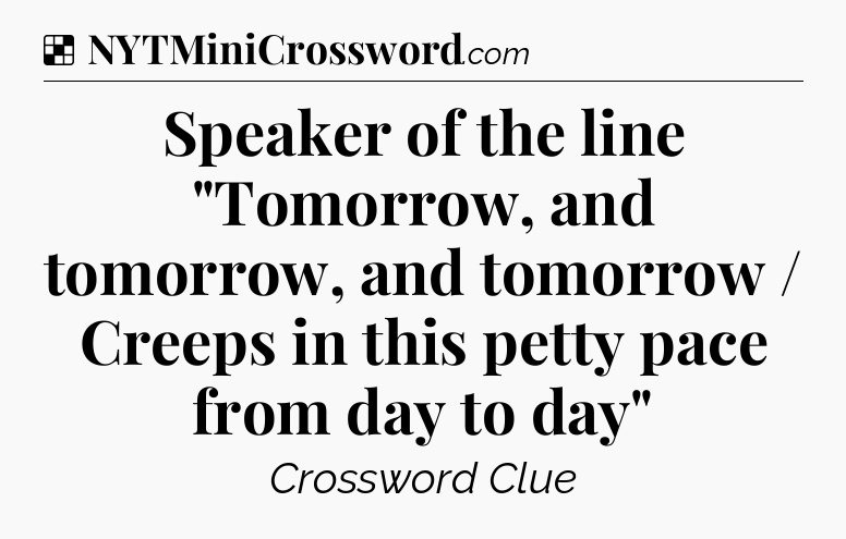 Solution: Speaker of the line 