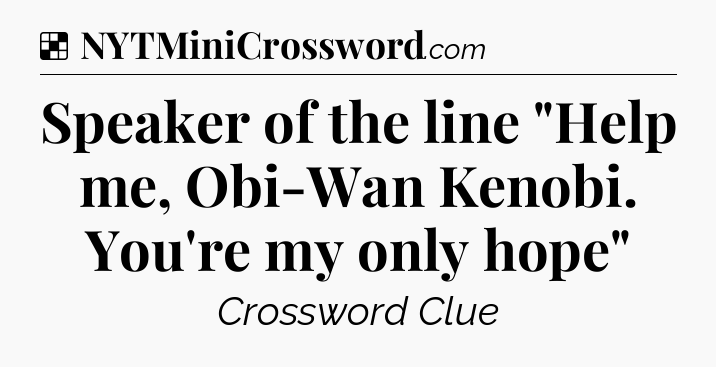 Solution: Speaker of the line 