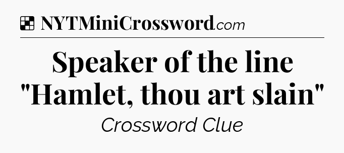 Solution: Speaker of the line 