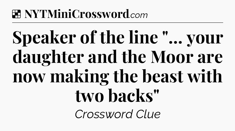 Solution: Speaker of the line 