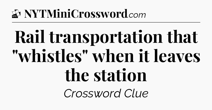 Rail transportation that 