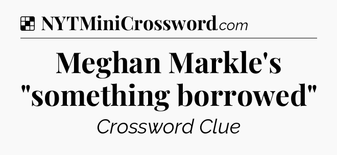 Solution: Meghan Markle's 