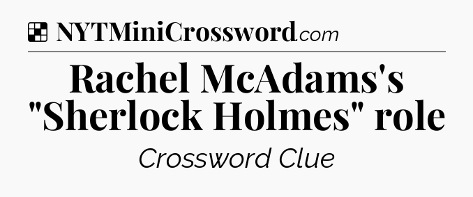Solution: Rachel McAdams's 