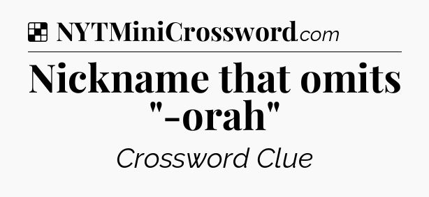 Solution: Nickname that omits 