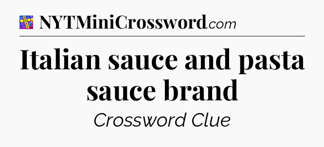 Italian sauce and pasta sauce brand Codycross
