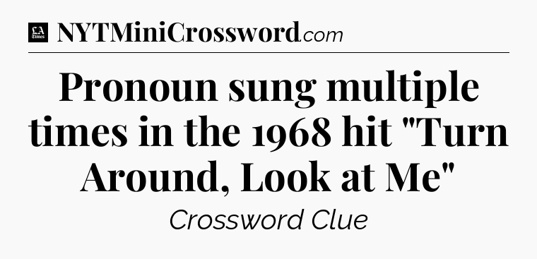 Pronoun sung multiple times in the 1968 hit 