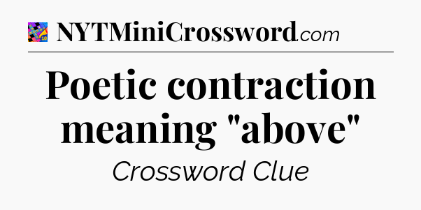 Poetic contraction meaning 