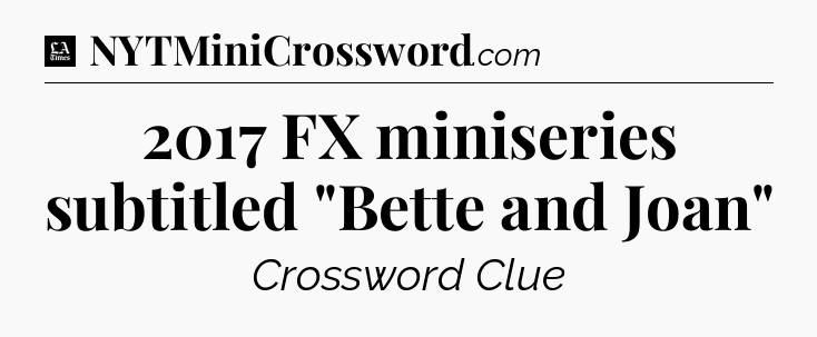 2017 FX miniseries subtitled 