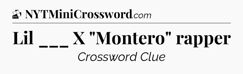 Lil ___ X 