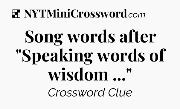 Solution: Song words after 