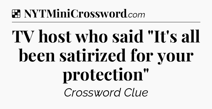 Solution: TV host who said 