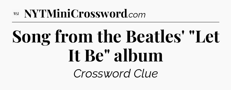 Song from the Beatles' 