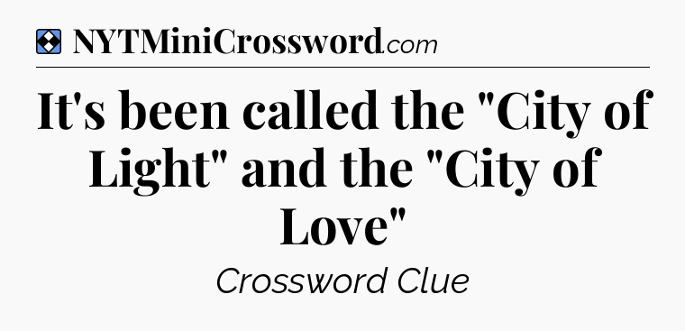 Solution: It's been called the 