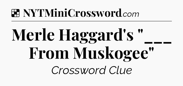 Solution: Merle Haggard's 