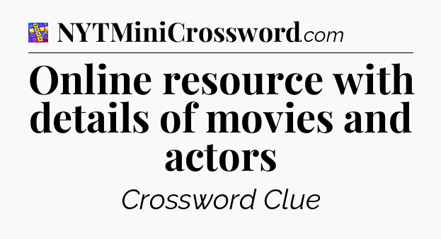 Online resource with details of movies and actors Codycross