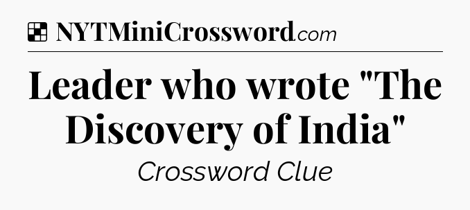 Solution: Leader who wrote 