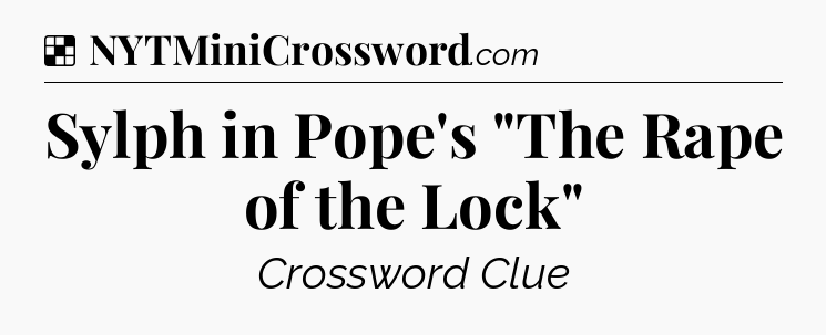 Solution: Sylph in Pope's 