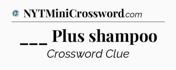 ___ Plus shampoo Crossword Clue
